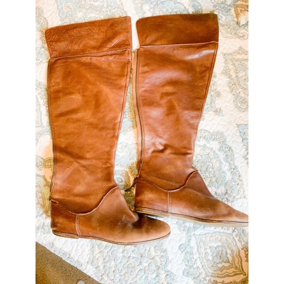 Via Spiga Shoes - Via Spiga Brown Over the Knee Leather Boots